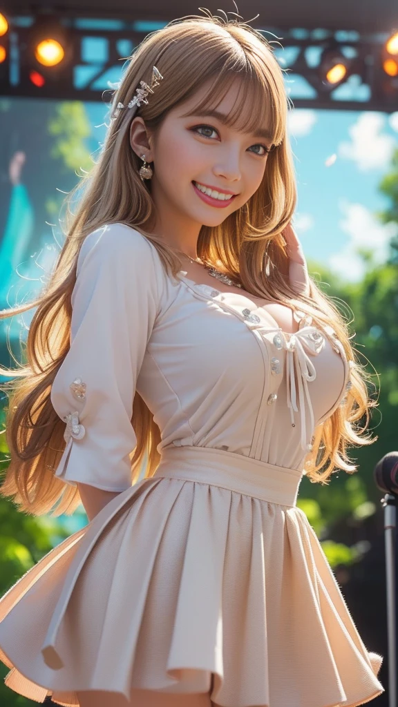 (A very beautiful Slavic high school girl with pure white hair is walking.:1.2)(Sexiest Arab Women)(Grinning,A big smile:1.2)(16K, RAW Photos, Highest quality, masterpiece: 1.2),(Shiny wavy hair bun:1.1) Super detailed, Super Resolution, (Genuine, Genuine photos: 1.37), Portraiture, High-resolution RAW color photos, Professional photos, Very detailed, 8k wallpaper, Very detailed CG Unity 8k wallpaper, Very detailed beautiful girls, Very detailed faces, ((whole body)), beautiful woman, Huge breasts,(huge boobs:1.2) (Big Boobs:1.1),high school girl, (Teenage beauty)(17 years old:1.1),(Elegant hairstyle)Small face,Beautiful Skin,(Big Breasts),make,lipstick,Swinging Hair,Blonde,school uniform:1.2)(whole body)(痩せてるのにBig Breasts:1.1))(セーラー服風のschool uniform)(Midwinter Forest)Sailor Moon Cosplay,from side