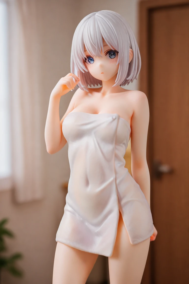 (((High resolution:1.5))), (((Very detailedな:1.5))), (((Two Girls:1.3))),((7Head to Body:1.3))、 (((White bed))),(((Bright interior、Midday light background)))、(((Beautiful and detailed eyes:1.3))), (((Very detailed))), (((Details face:1.5))), (((Very delicate body:1.5)))、(((Small breasts:1.3)))、((Small waist))、belly button、(from side:1.1),(((Blonde)))、(((very short hair:1.5)))、(((Normal limbs)))、(((White Dakimakura:1.3)))、(((NUDE:1.5)))、(((White rope:1.3))),(((holding leg)))