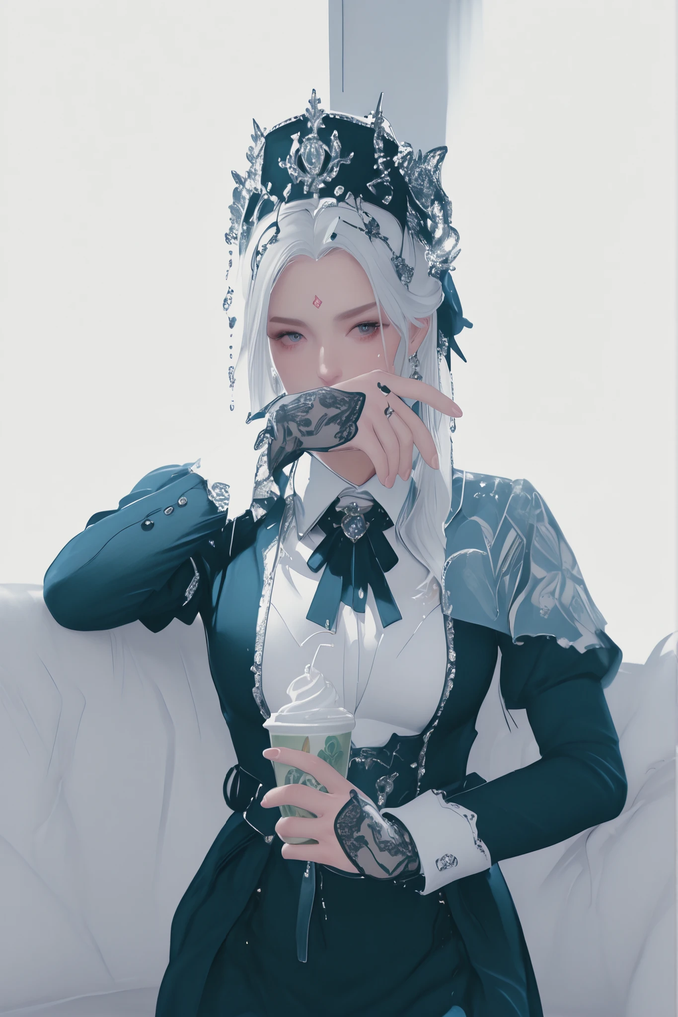 Change to a full-body photo of a woman,G cup,Perfect Details,has exquisite facial features, Clothes are exquisite , Game Character Design ,3D Rendering