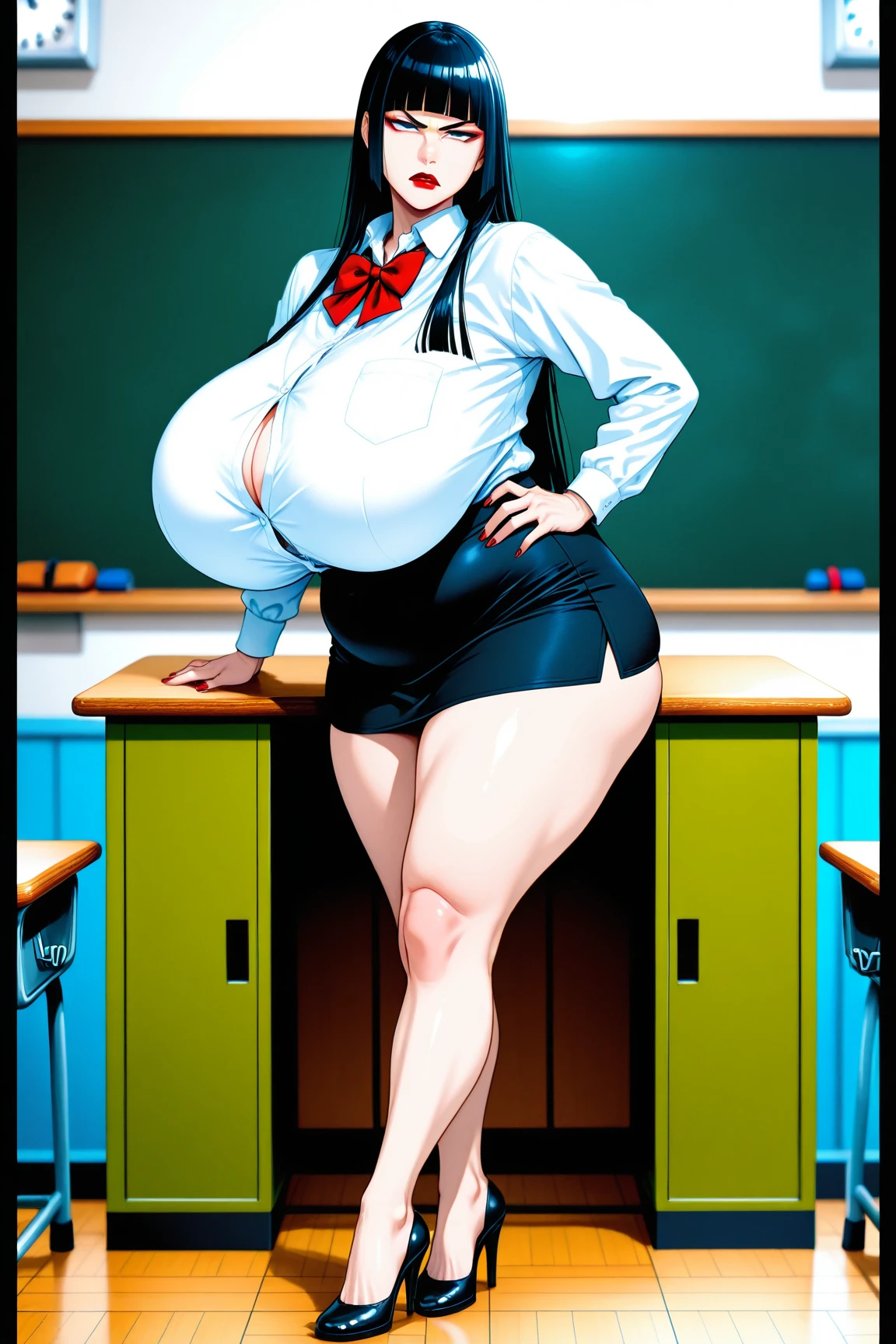 (Full Color:1.2) classroom Huge protruding breasts exposed Big Butt naked A sophisticated, cute and beautiful female teacher with big breasts ,From the back,Beautiful mom with big boobs and big ass Butt, thighs, glamorous body, huge nipples, housekeeper Pussy oversized nipples、Dark pink nipples、Areola with lumps and wrinkles、Super-sized big with huge erect nipples The whole body is thick、Abdominal muscles naked、Photorealistic、Especially the skin on the chest is more realistic. pubic hair Armpit Hair Lewd lips Fishnet tights choker Big pink pussy Full Colorの全nakedセーラーマーズ Attacked by a pervert and fainted Big nipples I'm excited to be blamed by a pervert