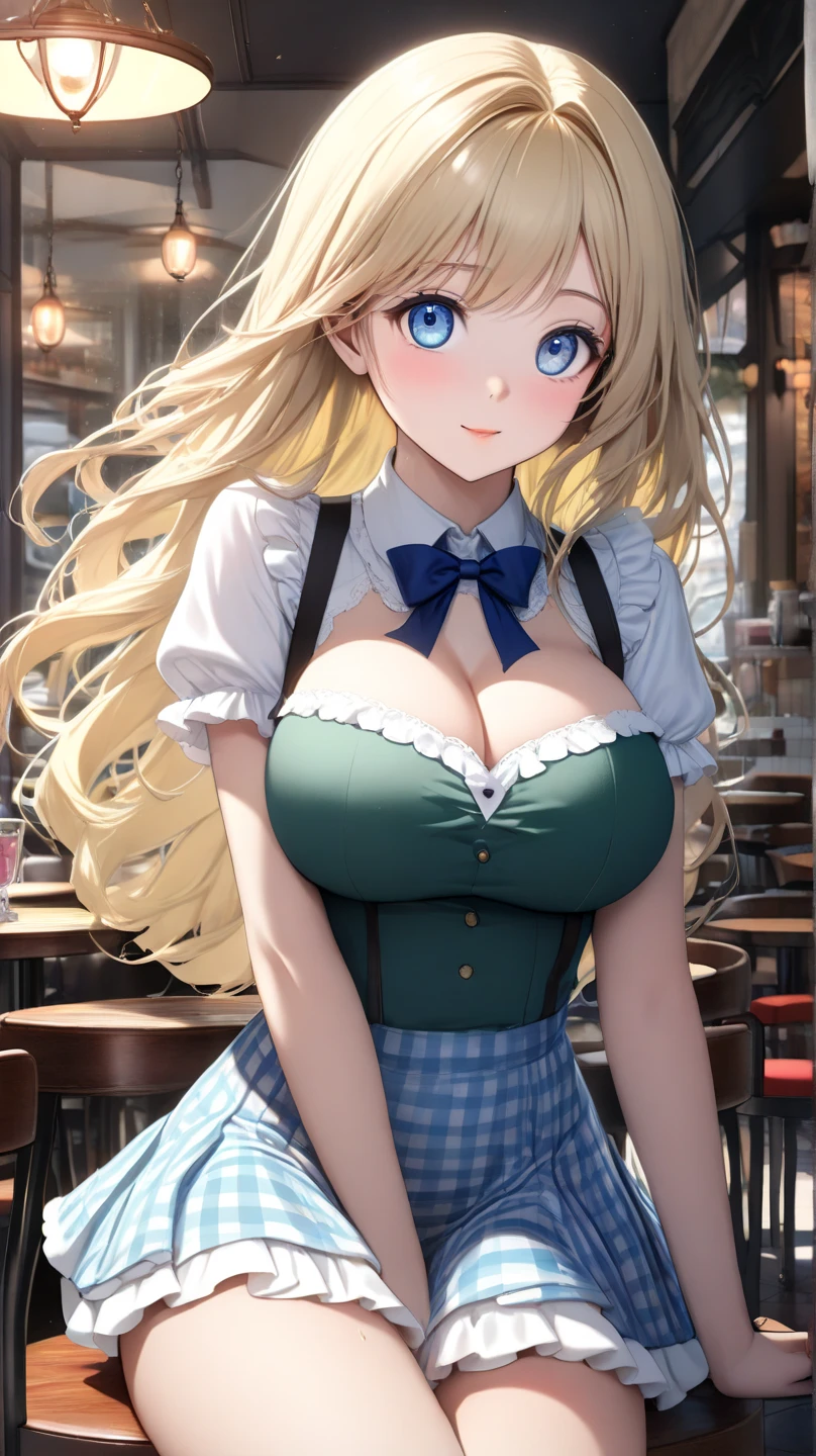 highest quality, masterpiece, High resolution, 一人in, {Asuna_greenarchive:1.15}, lupong_hair, 前hair, green_eyes, smile, hair_that&#39;s all_upone_eye, light_Brown_hair, chests, blush, Hello, big_chests, ribbupon, bow, bowtie, grin and laugh, hair_ribbupon, green_bow, green_bowtie, cleavage, green_ribbupon, animal_ear, very_lupong_hair, forgery_animal_ear, Rabbit_ear, mole, mole_upon_chest, 1 girl, choker, with collar_shirt, looking for_in_viewer, School_uniform, shirt, white_shirt, black_choker, asymmetrical_前hair, simple_background, white_background, upper_body, Titty fuck