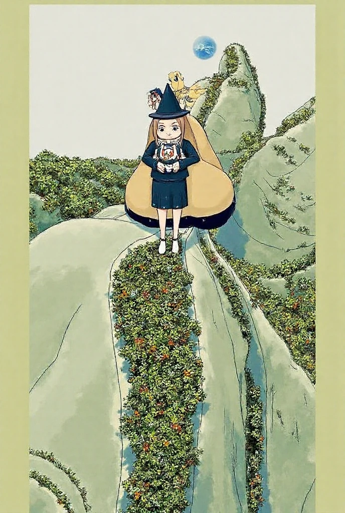 masterpiece,best quality,1girl,witch,nature,laboratory in a tree,cluttered,shelves,mysterious