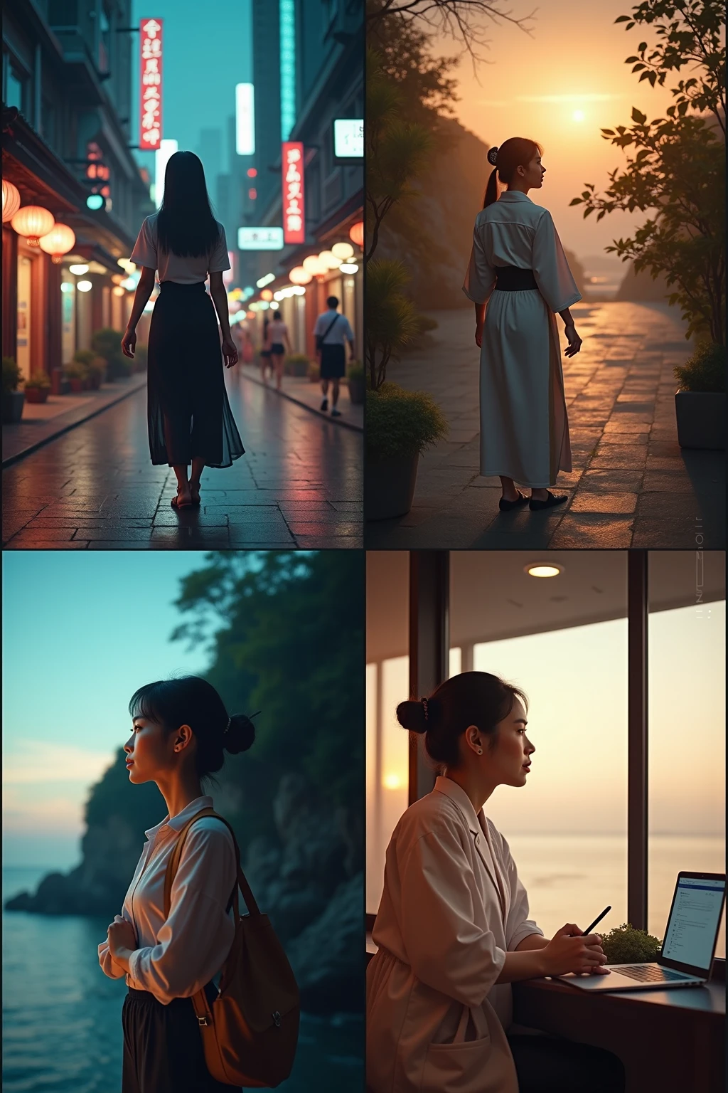background change,real face ,sunrise