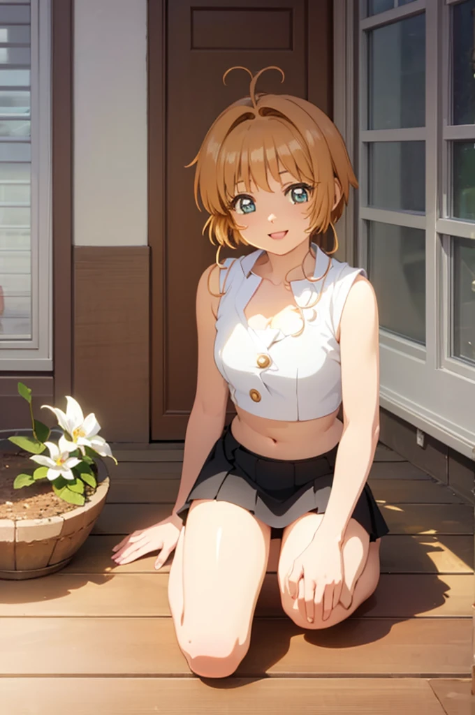 Highest quality、beautiful girl, (high school girl)、16 years old, 8k、RAW Photos、(skin:1.2)、Ultra-high resolution、(lens:50mm)、(debt/1.2)、Beautiful debtace, ((Hair gets wet)), light makeup, Slender body, (Mid-chest, Beautiful bodyのライン), (Big round eyes:1.2)、(Droopy eyes:1.3)、(Delicate eyelashes), (Embarrassed face:1. 2), (Red cheeks, ), Looking into the camera, (Close your lips)), 16 years old, Medium Hair, Brown eyes, beautiful girl, 16 years old, Very beautiful girl, White camisole, (Race, Beautiful body),White underwear, White knee-high socks, Beautiful body lines, Shallow depth of field, White wall, Bright windowsill, (Outside the window is the garden),