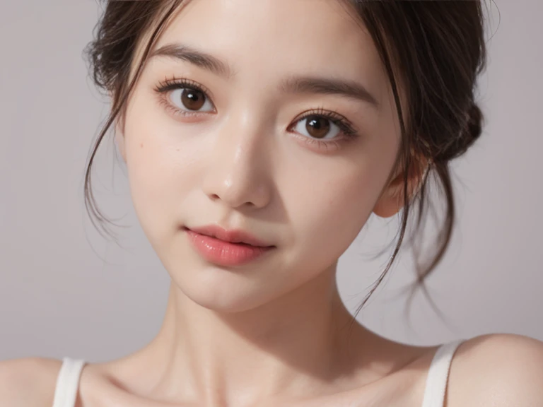 1girl,face,white background,
