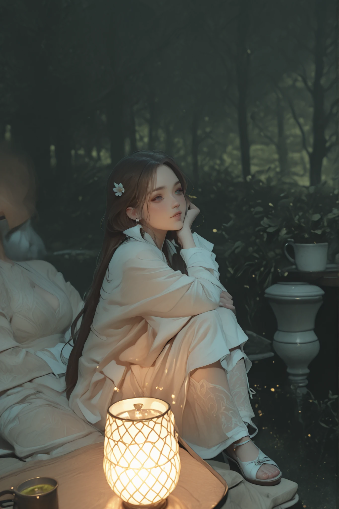 Change to a full-body photo of a woman,G cup,Perfect Details,has exquisite facial features, Clothes are exquisite , Game Character Design ,3D Rendering