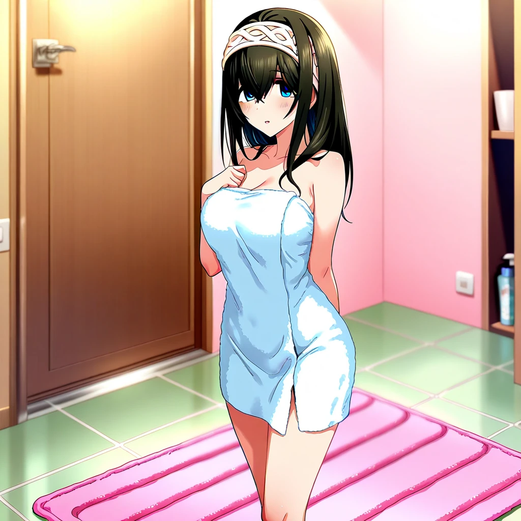 (miyuki shiba), blunt bangs, (whore outfits), casino, bodycon, microdress, miniskirt, pink dress, necklace, earring, navel, face focus, sagging breasts, shiny skin, smile, NTRGAO, pov_doorway, blush, looking_at_viewer