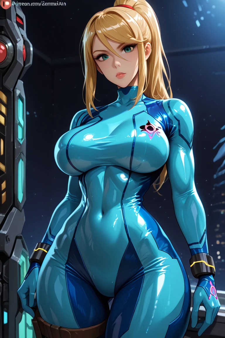 sesy woman huge tits samus amran suit metall growth giant