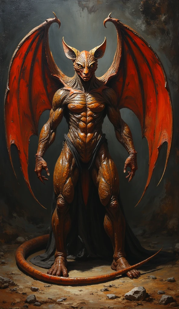 (megan fox), ((((((1 muscular demon girl)))))), (((huge upper body))), long hair, ((((huge demon wings))), (((pale skin))), (((sharp teeth, Huge horns, large nails))), navel, ((((full body front view))))