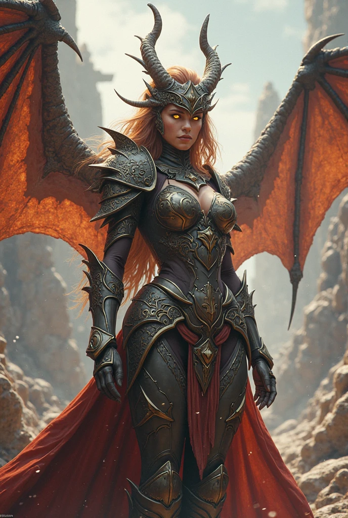 a light skinned woman with a semi round face, golden eyes,golden eyes,golden eyes,golden eyes,golden eyes,golden eyes,golden eyes,golden eyes,golden eyes, broken demon wings, demon tail, horns, brown hair, wearing a cute pink gothic dress, (best quality,4k,8k,highres,masterpiece:1.2),ultra-detailed,(realistic,photorealistic,photo-realistic:1.37),fantasy,horror,dark fantasy,digital art, intricate details,highly detailed,dramatic lighting,cinematic,moody atmosphere,rich textures