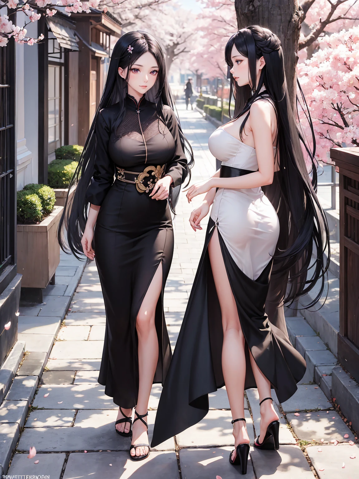 National style，period costume，Beautuful Women，Pure，Long legs, thin waist and big chest，Gauze clothes，in pink，enchanting，