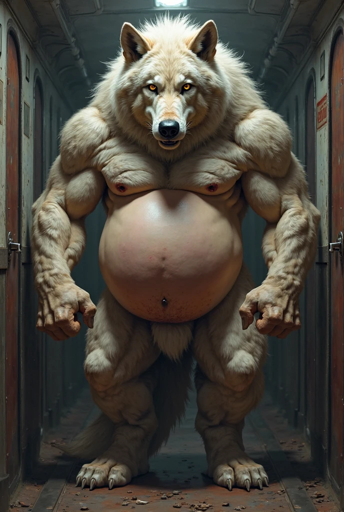 (((1 male anthropomorphic wolf'))). Crowd of anthropomorphic female rabbits dressed as scary witches. (((No humans))). Many female anthropomorphic rabbits are tickling a lone male anthropomorphic wolf's belly. The anthropomorphic wolf is lying flat on his back spread eagle. They dance next to the large and bloated belly of a shocked anthropomorphic wolf who is restrained to the ground. photo realistic style. dark medieval dungeon. The anthropomorphic rabbits try to grab the anthropomorphic wolf's large penis and balls located on the anthropomorphic wolf's groin. side view. Full body shot of anthropomorphic wolf. Anthropomorphic wolf belly focus. Correct anatomy. NSFW. Only the anthropomorphic male wolf is nude, everyone else wears female clothes.