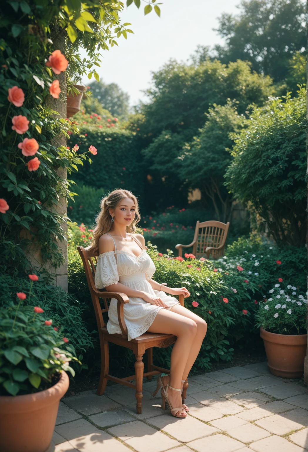 Erin Moriarty nude in the garden