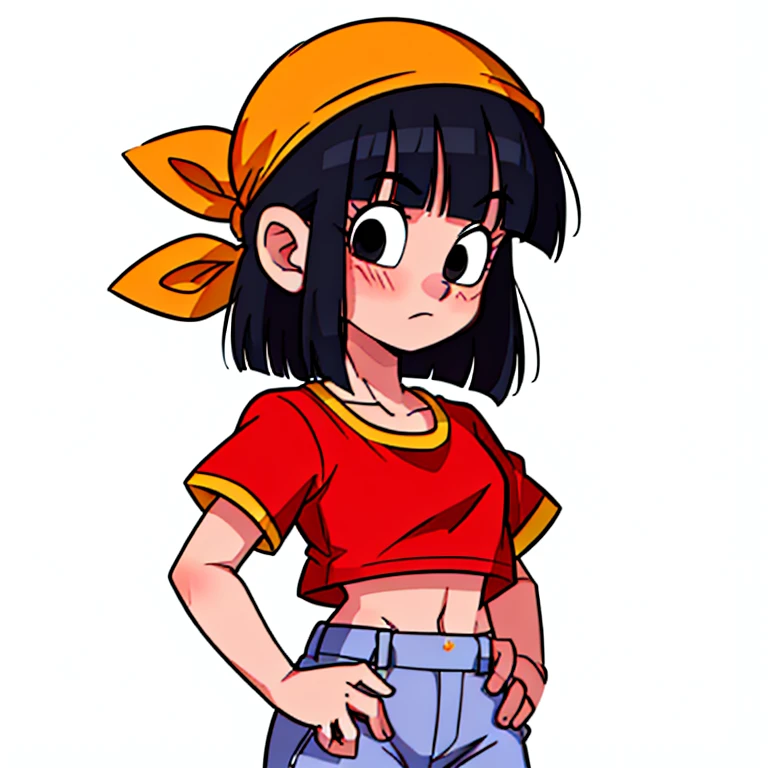 1girl, yellow skin, red hat, blue overalls<lora:seedfeeder:0.9><lora:coloredSkin-08:.9>