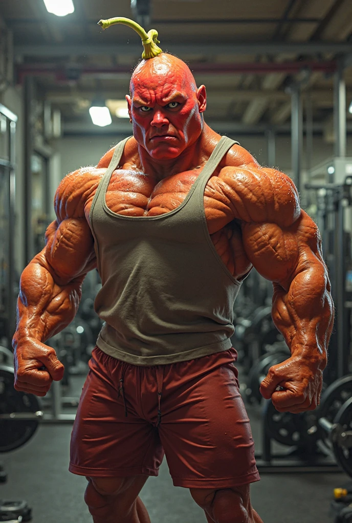 Bald, muscular Scotsman in deep thought after battle