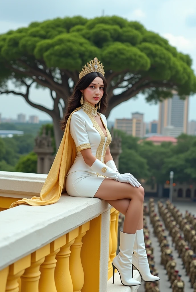 (巨作, Best quality, Realistic),
1girlhugebreasts,(on the St. Peter's Square of Vatican,crowd of), sankta. Peter's Square of Vatican background,gypsy dress,(Princess Eyes,shiny pupils),Dancing,  Gold, banquet, crowd of, picking up skirt,
[Slight smile],