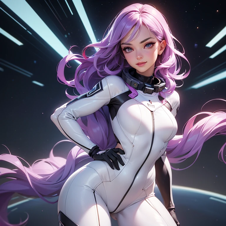 （tmasterpiece：1.2），best qualtiy，In space，（nigh sky，medium lenght hair：1.2），（illustratio：1.2），lindo cenario，dreads，（Elaborate luminescence，lens flare glow），（Hyper-detailing），Hyper-detailing，（exquisitedetails），（complexdetailovie light，Best quality backlight），Clear lines，New world，peeping at the viewer，Solo Woman，（Space Girl，the space），Oriental women，Girls are modeling figures，Solo Woman，Perfect body，Beautiful 16 year old girl，（1girll），（Bright bioluminescent hair，bright glowing eyes），（galaxias，Alien planet），（Astronaut wearing sexy futuristic style white tight spacesuit：1.1），（The material of the spacesuit is extremely light），The girl has a slender waist，smallunderboob， Big breasts Thin waist，bare shoulders​，Bare legs，exposed waist，Latex tight spacesuit，The chest of the spacesuit shows the starry sky，Slightly closed eyes，（cyber punk perssonage），（dyna：1.3），（putting makeup on）），hight contrast，（The best lighting，Extremely refined and beautiful），（（Movie Moonlight）），Extremely colorful，（（Photoshop Pastel Painting：1.1）），aethereal，（Movie Masterpiece），suspense，Funk，（Starskrim），splash of color，absolutly eye-catching，（（Caustics）），dynamic angle，big breasts beautiful（detailed glow），（spine-chilling），（Intricate movie scenes behind it：1.2），Environmental occlusion， （Ambient moonshine）， ray-traced reflection， intricately detailed visible background ， （Glowing spacesuit）， terroral， （Bioluminescent vegetation：1.2）， terroral， uneasy， A futuristic， terroral， （Hologram heads-up display）， （Delicate Great Comet）