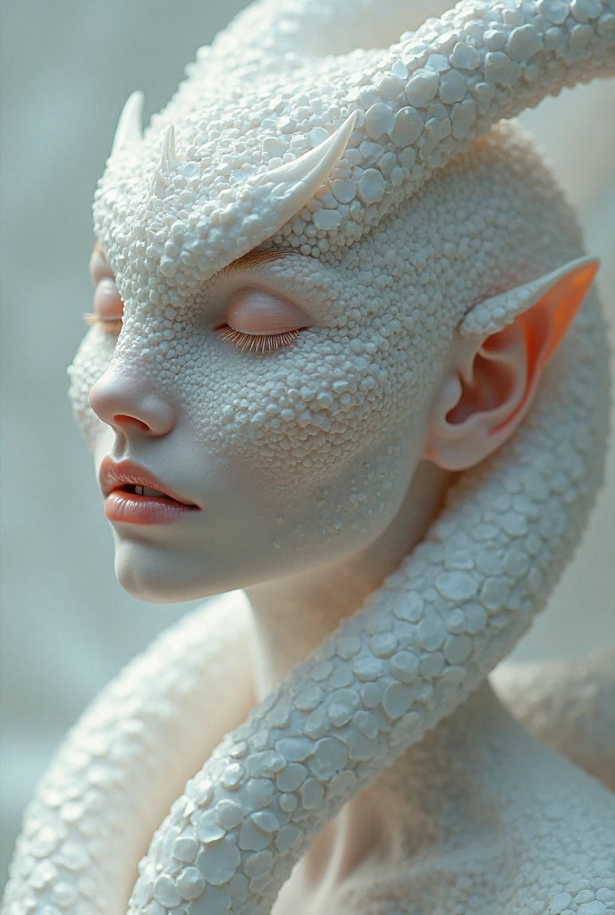(A portrait of one beautiful and obscene female alien who is a young teenager:1.4), ((There is a female genital-like organ in the middle of her forehead:1.8)), (realistic face:1.2), (Numerous award-winning masterpieces, with incredible detail, textures and maximum detail), artistic photography, midnight aura, unreal engine 5, Ultra Sharp Focus, art by Amano Yoshitaka, ArtGerm, Roisch, intricate artwork, ultra realistic realism, high resolution, High freshness, drawing faithfully, official art, Unity 8K Wall paper, ultra detailed artistic photography, dream-like, Creation of fantasy, dream Snail, (biopunk nautilus:1.3),Thrilling color schemes, seductively smiling, Amazing mutation, well-proportioned body, goddess of the deep sea, fractal, Geometric pattern, impossible figures, (translucent white tentacles with luminescent organs:1.4), subtle emerald green accents, (smiling seductively:1.3),(She has the most beautiful face in the history of the universe:1.5), Penelope Cruz, (she is looking down at viewers with glowing iridescent eyes with no pupils:1.3), an evil gaze that seduces, cinematic lighting, (Vampire-like long canine teeth can be glimpsed through the gap between the cute lips:1.3), in the hall of the palace, Sweet breath is exhaling from beautiful lips, ecstatic expression