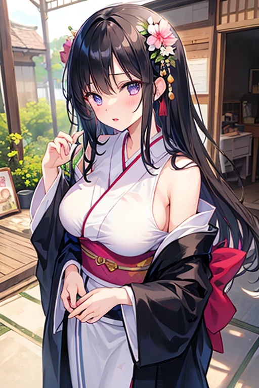 Naked Girls　Tattoo　high resolution　Big Breasts　Various behaviors　kimono