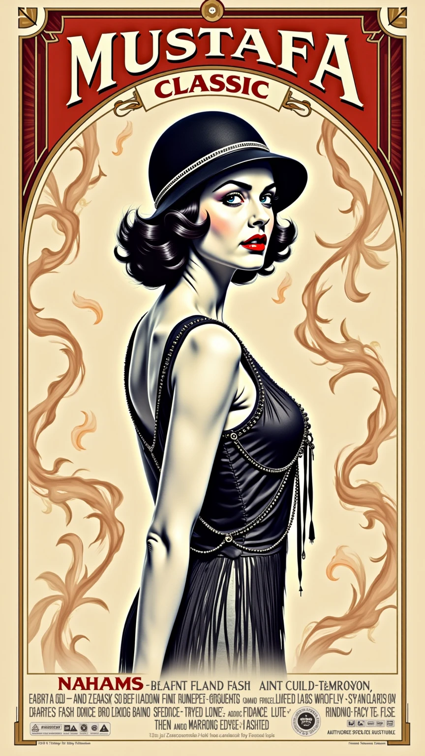 Retro vintage art print, sexy, glamorous pin-up girl wearing a sailors hat, bikini and polka dot stockings