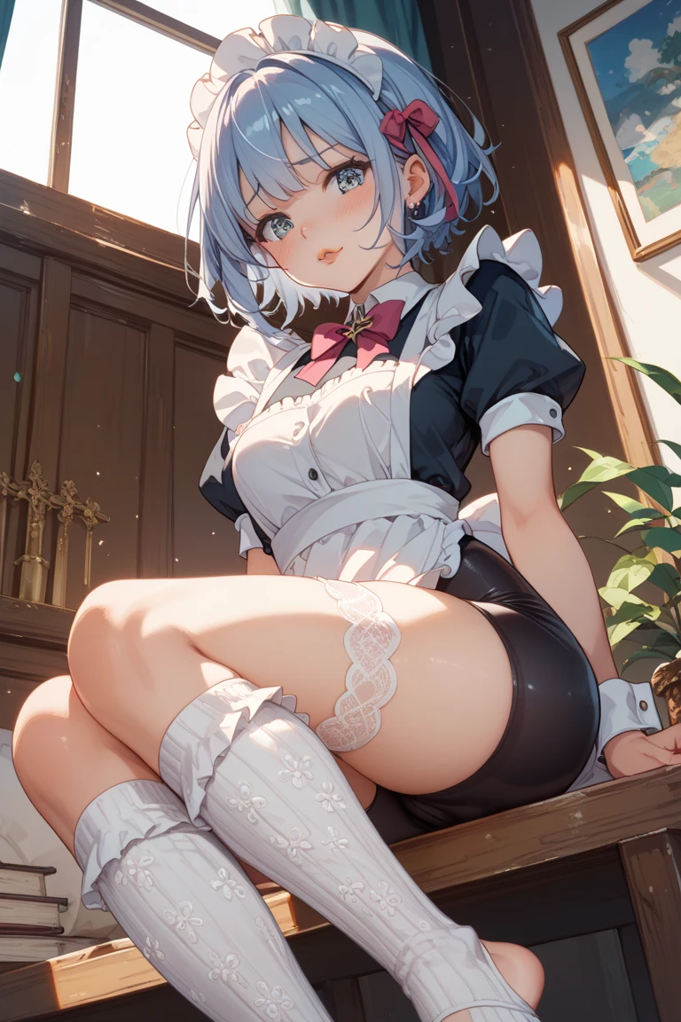 8K、masterpiece、Japanese、Woman wearing glasses、Neon(nod)、from the front、smile、Childish、Small breasts、See-through underwear、night、Bedroom、Show your underwear、mini skirt