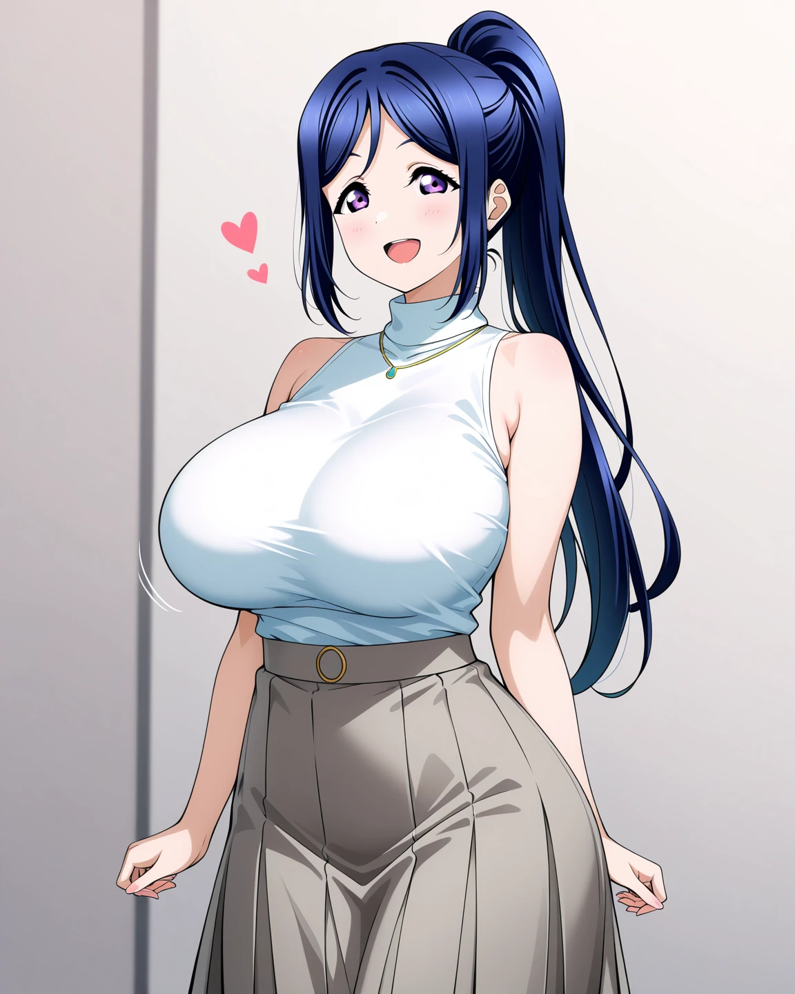 Highest quality, High resolution, 〚(Anime screenshots), Anime Color, 2D, cheer up, Big eyes, Alley, One girl, Minazuki Karen, (Huge breasts:1.4), business suit、Pencil Skirt,White Pantyhose、 blush, Embarrassing, smile, View Viewer, Cowboy Shot, Peeing