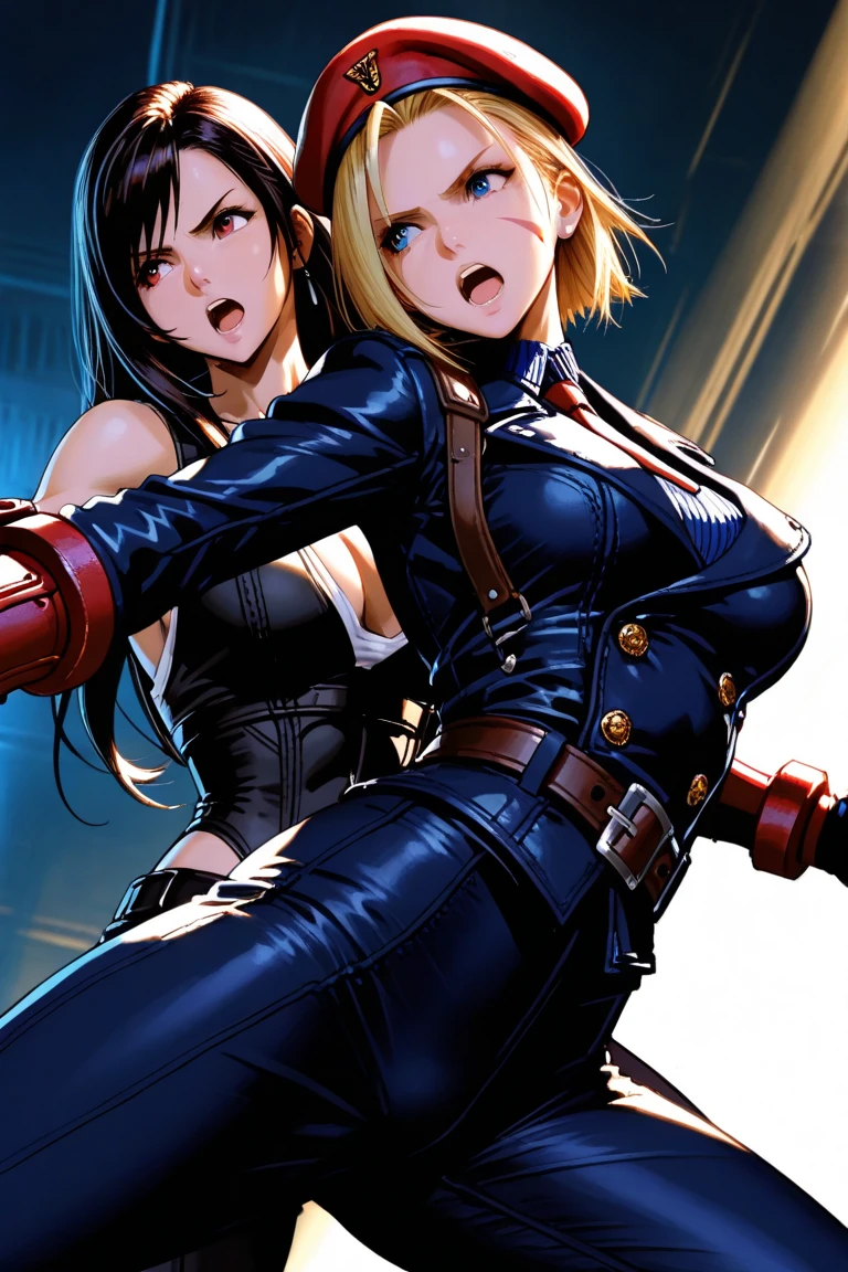 (Private n 4k)、(High resolution:1.2)、(High freshness:1.2)、、(Whole Body Ezbian:1.2)、((short hair:1.2))、(Huge, Lively, Fake breasts:1.4)、Deep Valley、(2 women with big:1.6))、Skin Dancing、 (Hard chest:1.6)、(Orange eyes)、(Perfect body:1.8)、Wide Hips, Thick thighs, Huge Ass、Skin dents、(barefoot:1.2)、(Great abs:1.4)、(Tight waist:1.4)、(Dark Skin:1.2)、(Skin glowing with oil)、(Brown Skin)、 、(Dynamic pose:1.2)、(Woman jumping with legs wide open:1.6)、(school uniform:1.6)、(School:1.6)
