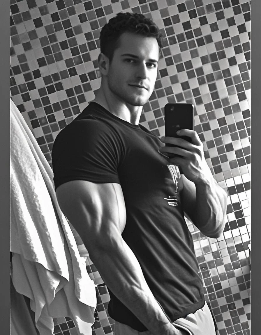 Add more muscle  because I need to be a profesional bodybuilder . With traps over my ears. 