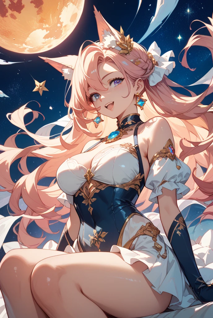 1girl,Sexy pretty girl,shiny gold platinum blonde hair, Bobcut,curly hair、Dog ears、Red sparkling eyes、detailed cute eyes,(glowing eyes:1.4),laugh heartily,((Droopy eyes)),22 years old,posing,skinny body shape,short of a person,smiling open mouth,flushed cheeks,white silk Clothes shirt, sparkle, flowing transparent white,Lying down、Golden Room、pearls choker,sensual pose,White two piece,
Waiting to start