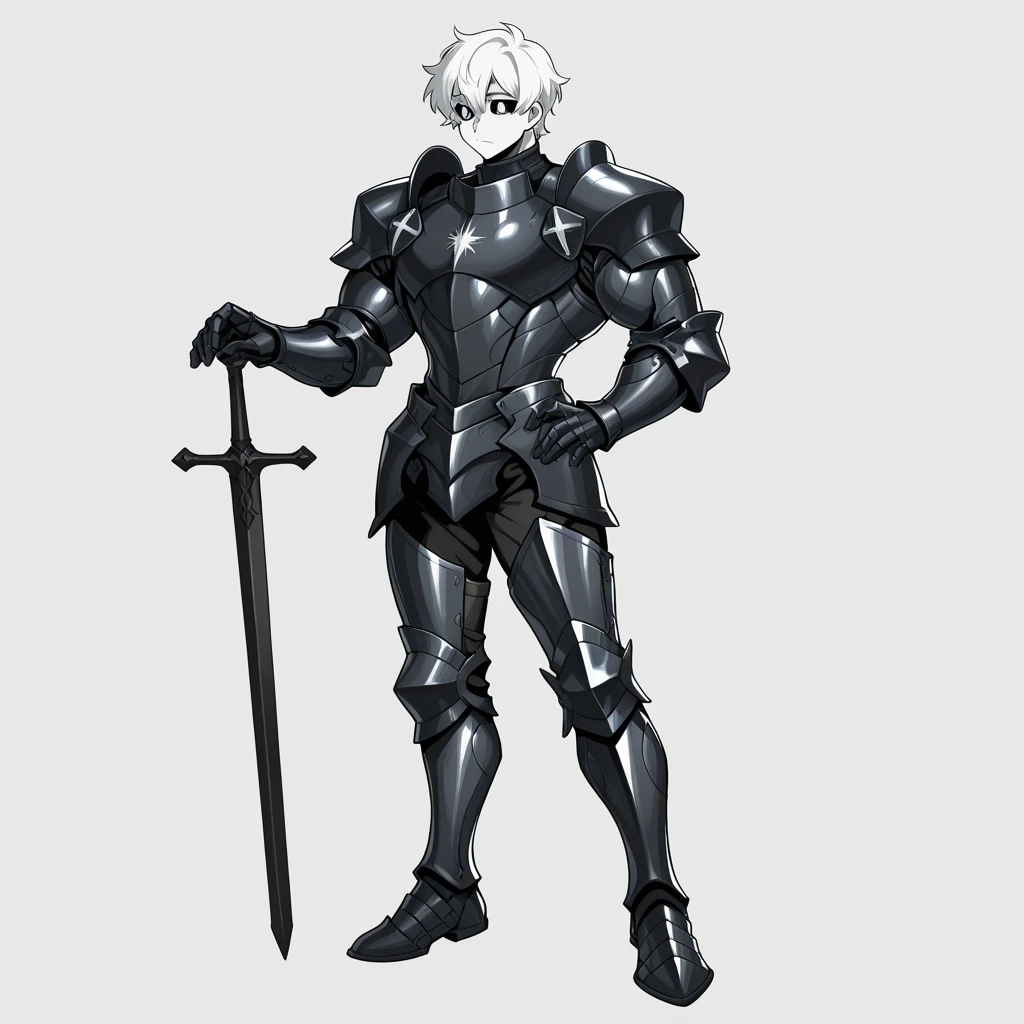 best quality, masterpiece, score_9, score_8_up, score_7_up, source_anime, rating_safe,
1boy, solo, adult, action pose, wielding, greatsword, metal greatsword, simple greatsword, grabbing sword, knight armor, body armor, gauntlets, heavy armor, armor plate, berserk, manly, ((muscular)), thick,
no background, white background, photoshoot,