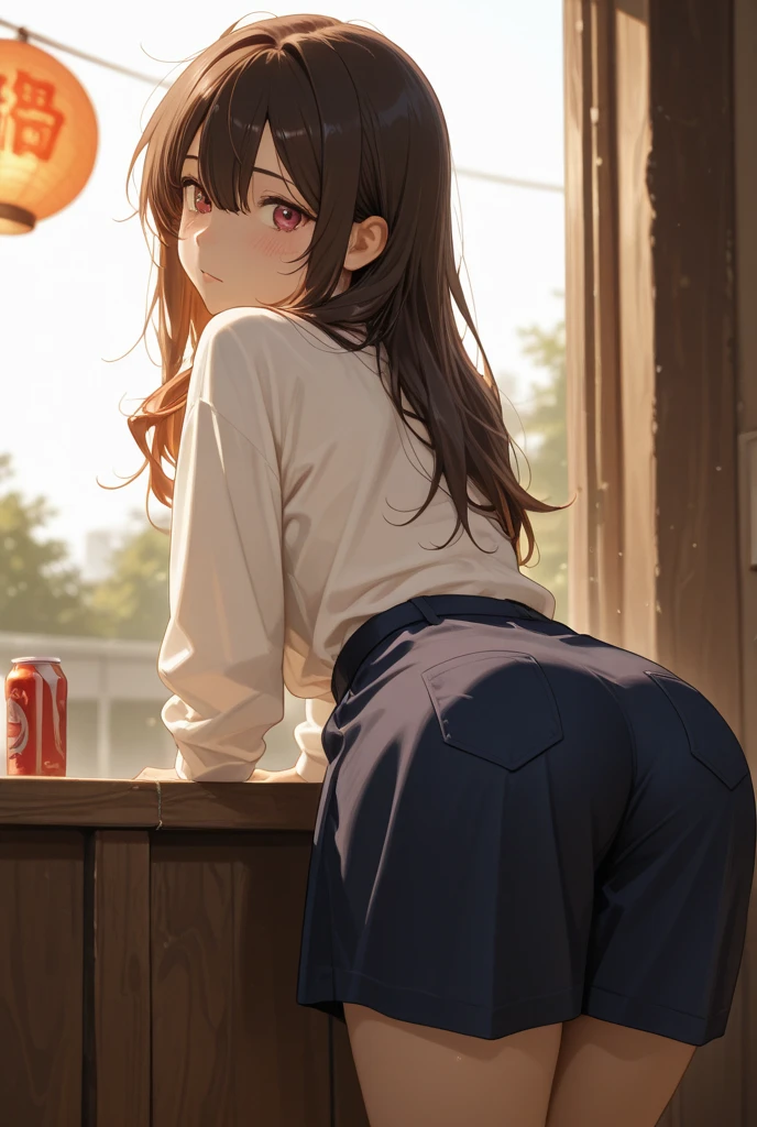 depth of fields, bloom, Motion Blur, 8K, Super Detail, ccurate, Best Quality, nffsw, hight resolution, masutepiece、female students、kawaii、Very cute girl、buttock、shinny skin、