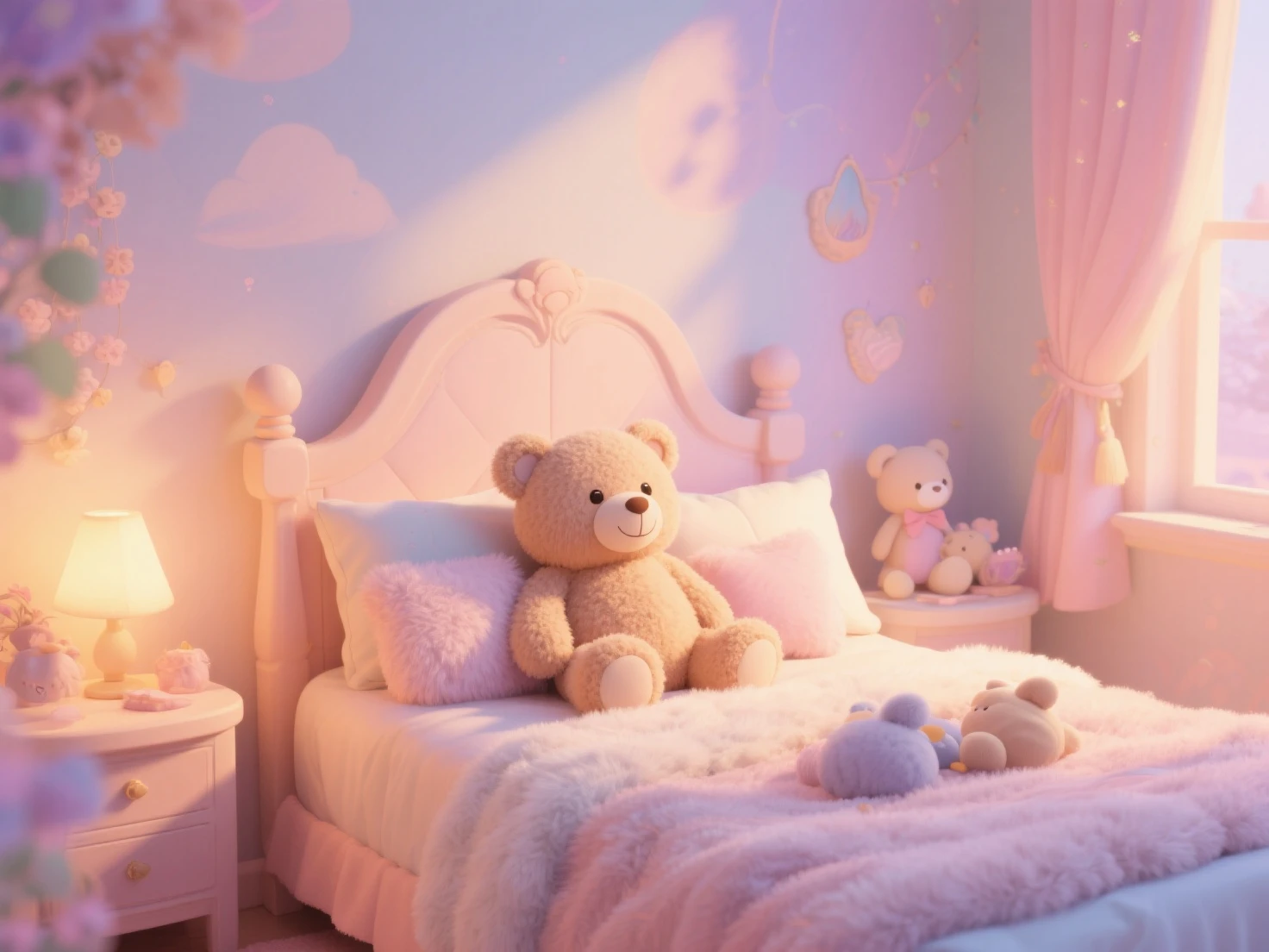 fantasy Cosy Bedroom cartoon style