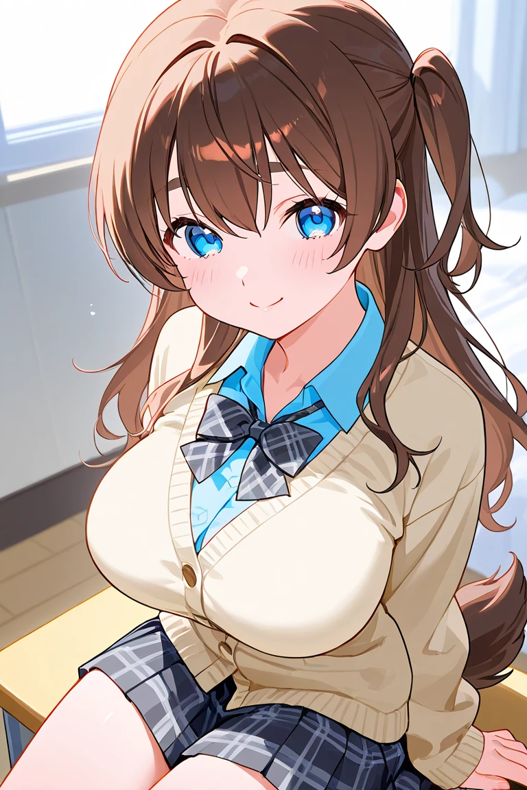 (8k, RAW photo, best quality, masterpiece, highres, absurdres, ultra detailed:1.3), (Photography, realistic, photo-realistic:1.4), (beautiful natural lighting, beautiful deatailed shadow, beautiful detailed glow :1.4), atmospheric,
BREAK 1 beautiful girl,(Cute:1.5),(Chibi:0.5),(kawaii:2),(Loli:2), ( girl), Very detailed, colourfull, highest details, BREAK, (Huge breasts: 1. 2), Clear skin, Beautiful skin, Shy skin,(Brown hair:1.75), (fluffy Big cat ears, Ponytail, medium-Long hair: 1. 2), (Light blue eyes, long eyelashes, Double eyelids: 1. 2),Solo,gleaming skin, Clear skin, Beautiful skin,(best quality face),(Top quality glowing eyes),(smile,red-faced:1.45),
BREAK //Character
(pajamas:1.2),(((thick vertical stripes of white and light blue thick vertical stripes))),BREAK,(((oversized clothes,oversized pajamas, open pajama shirt ,pants pull down,lean forward, while looking down,blush,put on pants,wear pajamas))),white ribbon panties,
BREAK wakame,wakame,wakame,(cowboy shot, from front:1.4), BREAK manga illustration,manga style,