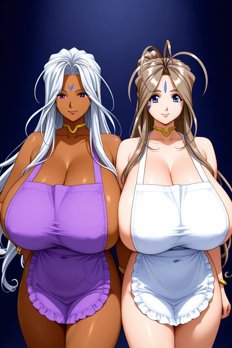 Nico Robin with Nami from one piece kissing, masterpiece, kissing, two girls, big breasts, bikini, bangs, One Piece, stripping, colored box background, big breasts, cleavage, out, undressing, black hair, orange hair