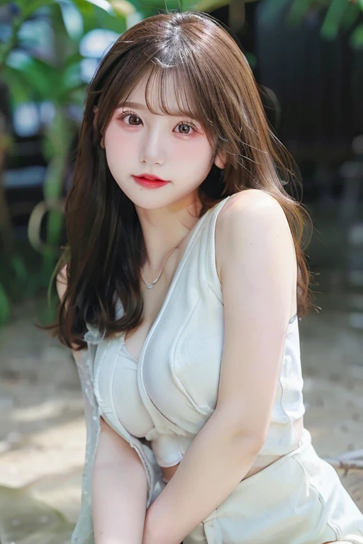 pee(incontinence:1.47), Fashion trendy beautiful and charming woman, gentle and charming Chinese beautiful woman, Korean(kpop-idol), delicate and sexy collarbone, charming oval face, double eyelids, smart [peach]blossom eyes, pink lips, small nose, bare shoulders, focus on the face, [[close-up of the face]], Ultra-high-definition, super-detailed, white off-shoulder lace shirt, ((black)lace panties), fresh and impressive, Natural(big breasts:1.25), (kneeling to sitting on the ground), (open your legs wide), ((spread legs)), (from below angle), (erectnipples:1.5), (glossy skin:1.4), ((low angle)), Perfect figure, areolas, cleavage, armpit wrinkles, ((urine on the floor)), (nsfw:1.05)