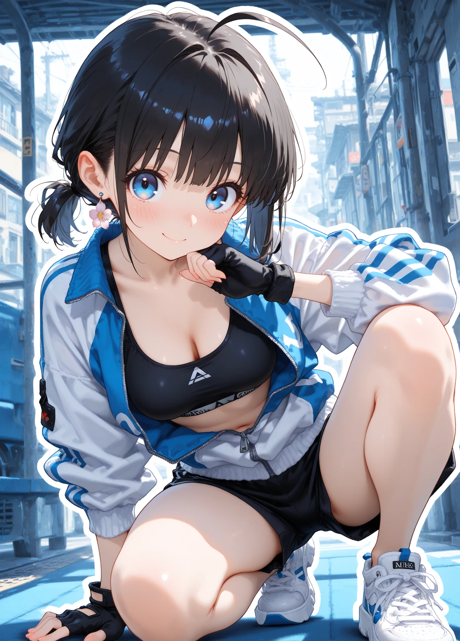 1girl, running road, Ekiden, blue bloomer, fit T-shirts, sweat, full body shot, smile, see-through bangs, ponytail, 
photographrealistic, Sense of depth, Absurd resolution, High resolution, 8K, 4K, detail, Best Quality, (Raw photo, Best Quality, masters:1.2), (Realistic, Photorealsitic:1.37), ultra-detailliert,
