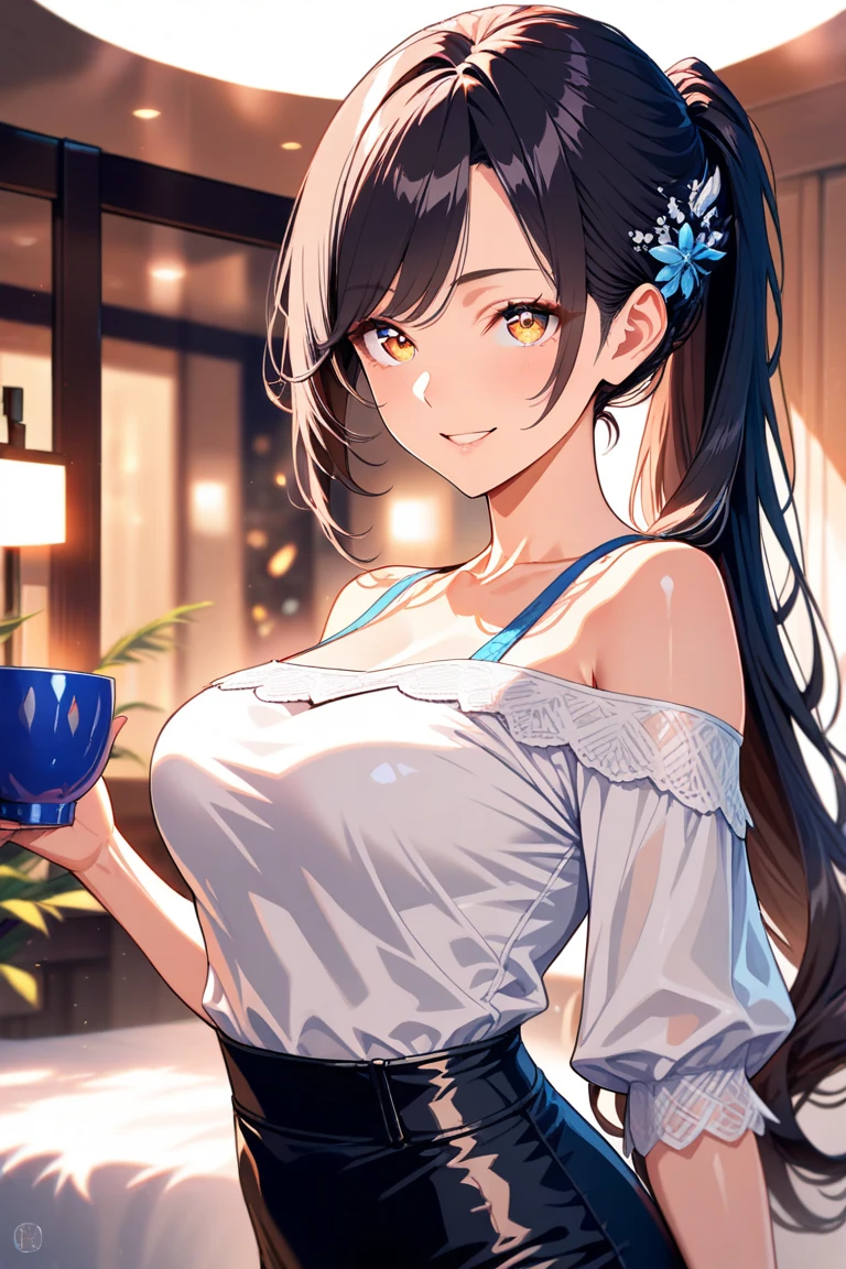 1 beautiful young asian woman and a hummingbird kissing her cheek ((upper body selfie, happy)), masterpiece, best quality, ultra-detailed, ground, outdoor, (night), mountains, nature, (stars, moon) cheerful, happy, forest, stones, river, wood, smoke, shadows, contrast, clear sky, style, (warm tone, warm tone): 1.2), close-up, cinematic light, side lighting, ultra high resolution, best shadow, RAW, upper body, realistic style