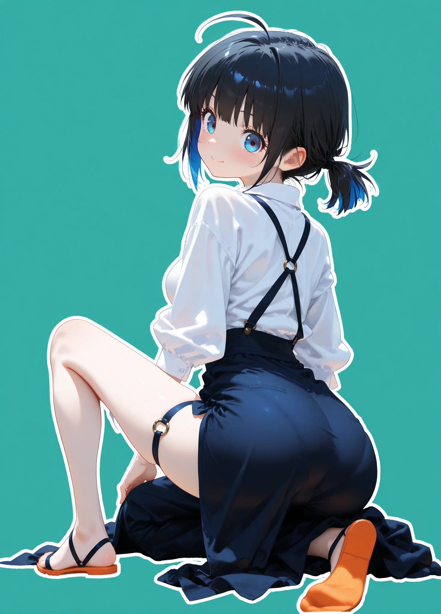  Black Hair, Long Hair, Cute Hips, lure, ,(Cotton shirt、hot pants、Striped thigh-high stockings、sneakers), (Turn around and put your hands on the wall), Bend、BREAK Perfect Anatomy、highest quality、(cute:1.1)、(cute)、(High resolution:1.2)、Unbelievably absurd:1.3、Incredible illustrations、(cuteイラスト:1.2)、Beautiful background、(1 girl) 、solo)、(10th Generation、JK、、Small breasts:1.2)、slender、、、、Eye highlights、(Rear insertion position)、embarrassed、、full body、（from behind、from below）