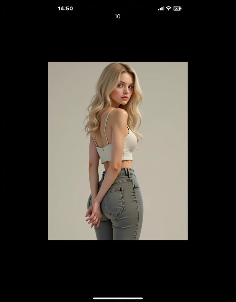 Create a realistic blonde woman from various positions