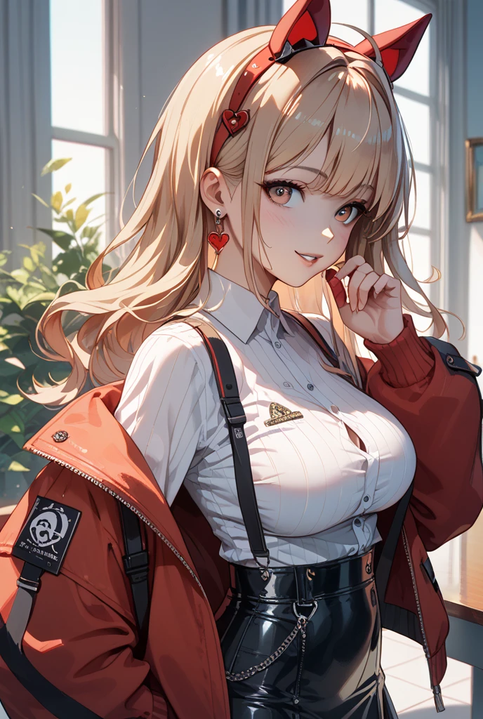 (SFW), masterpiece, best quality, highres 64k, professional artwork, famous artwork, clean, cinematic lighting, beautiful eyes + detail, beautiful hair + detail, multicoloured hair,  (sexy young female body:1.4), ( medium breasts, lactation), happy:1.2, smile, sexy looking at the viewer, floating hair, kalina, blonde hair,  indoors, doorway, open door,  (welcome home)