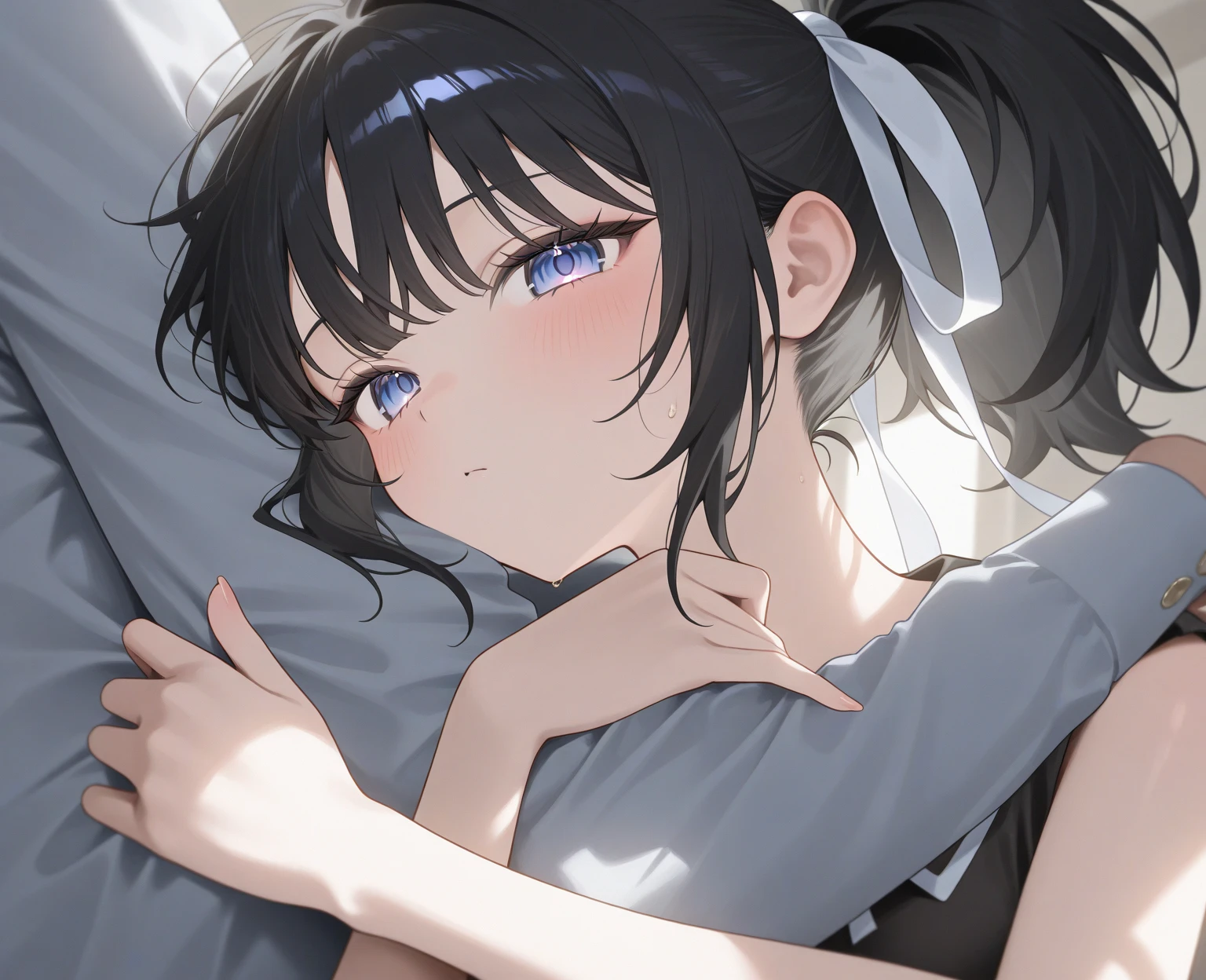 cabelos azuis,anime girl, sex,
