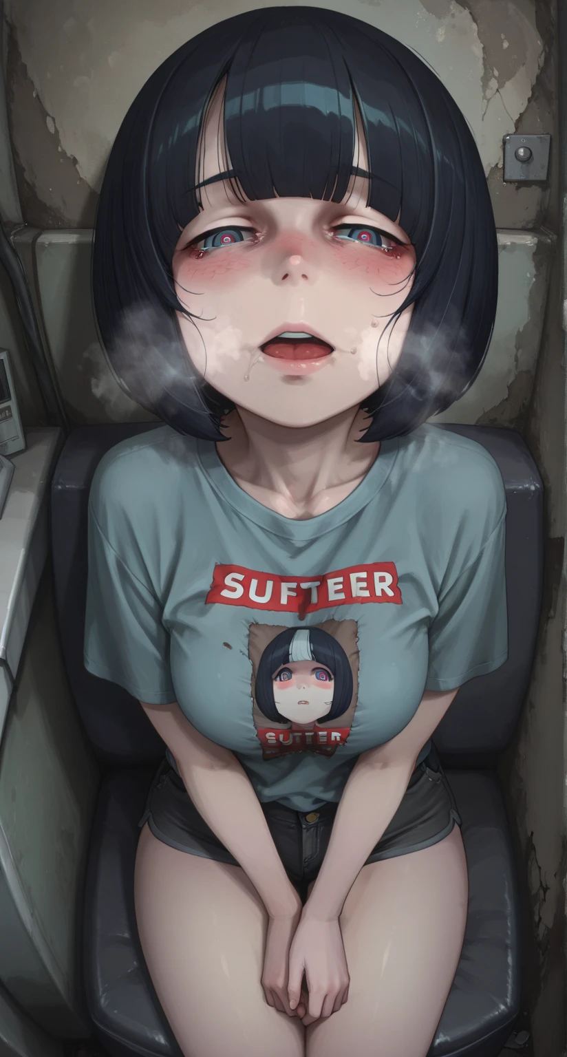 best quality,masterpiece,uncensored,prefect lighting,rating_explicit,very aesthetic,anime,Ultra detailed,8k,(realistic:0.5),highly detailed,physics-based rendering,cinematic lighting,dynamic angle,official art,anime coloring,
BREAK
beautiful face,detailed face,detail body,realistic skin,beautiful eyes,detail eyes,
BREAK
girl,(masturbation:1.5),bishoujo,kawaii,blush,(lifted_by_self:1.1),black eyes,black hair,(shirt_lift:1.1),white_shirt,skirt_removed,closed eyes,shouting,
BREAK nsfw,from below,spreading pussy with fingers,(pussy juice dripping:1.3),(drooling:1.2),(sweaty:1.2),(pussy juice:1.2),cum on breasts,pussy cum,