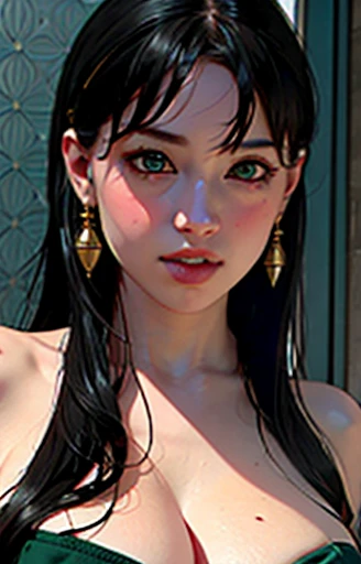 fantastic girl in the jungle, close-up, ultra-detailed, fabulous lighting, photorealistic, bright colors, volumetric rays of light, hdr.

