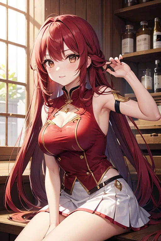 yanfei, <lora:yanfei-lora-nochekaiser:1>,
yanfei, antlers, horns, pink hair, long hair, hair between eyes, (green eyes:1.5), 
BREAK black bra, black shorts, boots, bow, bra, high heels, long sleeves, midriff, navel, red headwear, red skirt, red vest, shorts, skirt, two-tone footwear, vest, yellow bow,
BREAK indoors, courtroom,
BREAK looking at viewer, (cowboy shot:1.5),
BREAK <lyco:GoodHands-beta2:1>, (masterpiece:1.2), best quality, high resolution, unity 8k wallpaper, (illustration:0.8), (beautiful detailed eyes:1.6), extremely detailed face, perfect lighting, extremely detailed CG, (perfect hands, perfect anatomy),