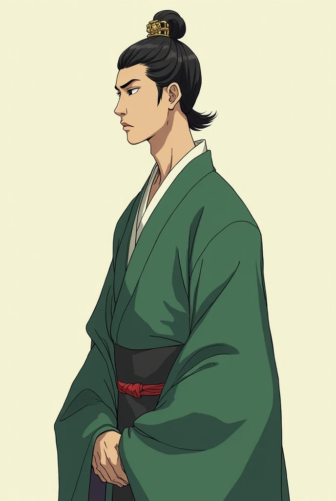 masterpiece, best quality, 1990s \(style\), 1980s \(style\), Samurai Champloo,jin(Samurai Champloo),8k,1man,solo, highly detailed,japanese clothes, japanese_building,holding katana,face_detailed