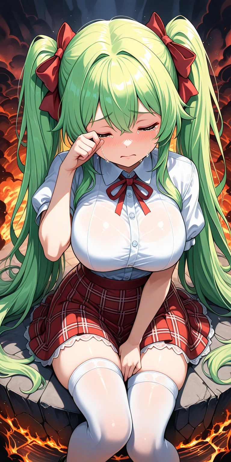 Super busty girl、One Woman、Cute Woman、plump thighs、Best image quality、High resolution、masterpiece、super high quality、Spread your legs、heartののブラジャー、heartのパンティー、I can see her panties、とてもBig Ass、The buttocks are too big、Blushing、4K quality、Thick thighs、Big Ass、Squat with your legs apart、Blushed、Big Breasts、Proud face、Wearing black stockings、bed、Spread your legs wide、Ridiculously big、Very big ass、Low angle shot、Breasts that are too big、Sweaty all over、Heavy breathing、My breasts are bouncing up and down、Expression of breasts shaking、Depiction of  swaying、、heart、Sticking out tongue、Lower body close-up