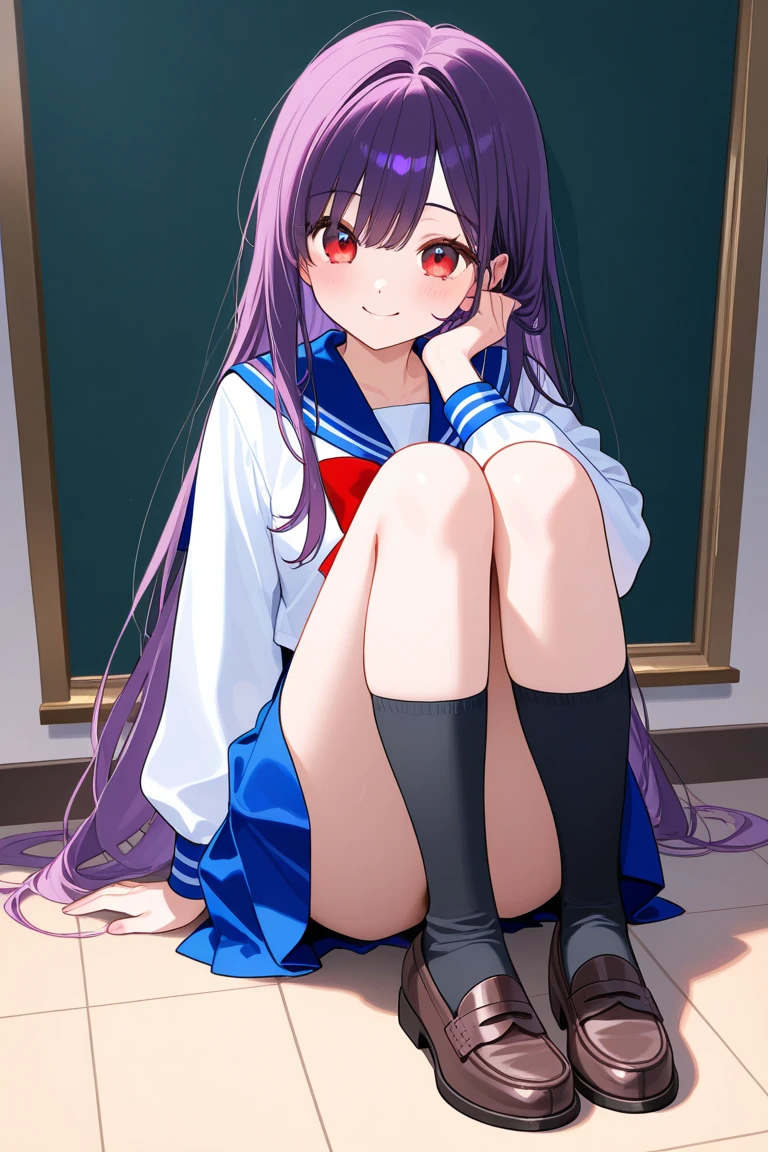 superfine illustration, Perfect Anatomy, Best Quality, Hires, amazing shading, Beautiful skin, 1 , nose blush, Saliva, Ecstasy, Close eyes, ,School Uniforms , Full body, Yor, touches crotch, (Rubbing the crotch with your hands:1.2),By School Classroom,The background is the classroom, suggestive pose,