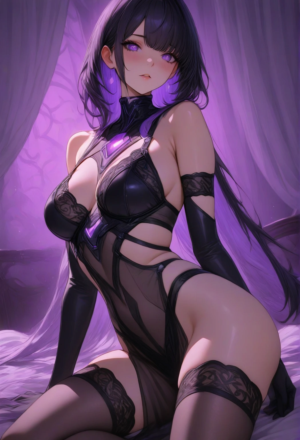 high detail raw photo masterpiece, best quality, detailed, sexy demon girl, cute girl, long legs, tall_female, beautiful_legs, asian, full body, (lingerie:0.6), (tattoo:0.4), (gothic jewelry:0.4), detailed face, Anime, flawless face, perfect eyes, highly detailed, 4 k, hdr, smooth, sharp focus, high resolution, award - winning photo