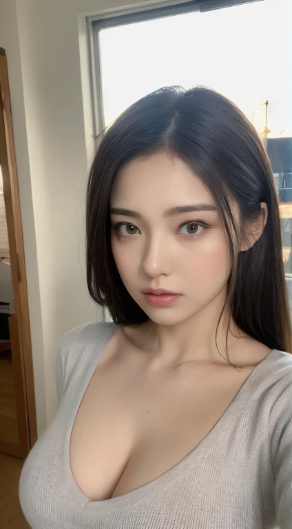Highest image quality、masterpiece、Beautiful woman、Japanese、25 years old、whole body、inside the train、(master piece:1.3)、(In 8K、photorealistic、Live shooting、highest quality:1.4)、(girl)、beautiful expression、(real-looking face)、(black hair、Realistic eyes beautiful details、(realistic skin)、(black_bra,best quality)Shiny_Hada、There is a cleavage in the chest、disorganized、Charm、super resolution、Super realistic、high details、golden ratio、straight face、long、loose perm、綺麗なJapaneseの女性、(The whole body is reflected、frontage)