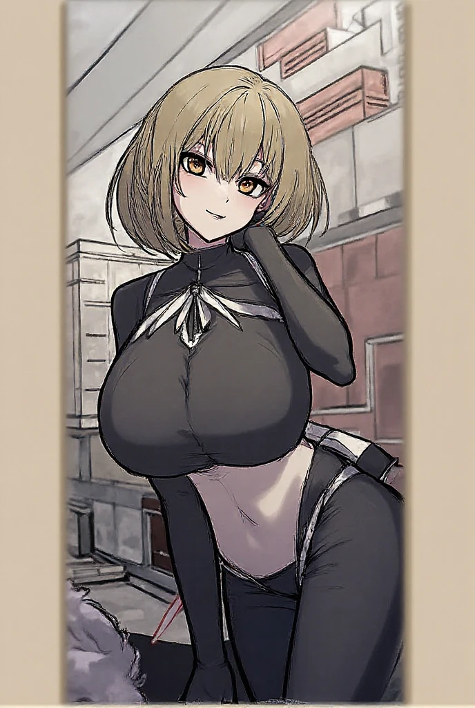 Masterpiece, anime, extremely high quality, official art, slender, Lovely, very large breasts and wide wide hips, blushing, breasts exposed, nipples exposed, 
